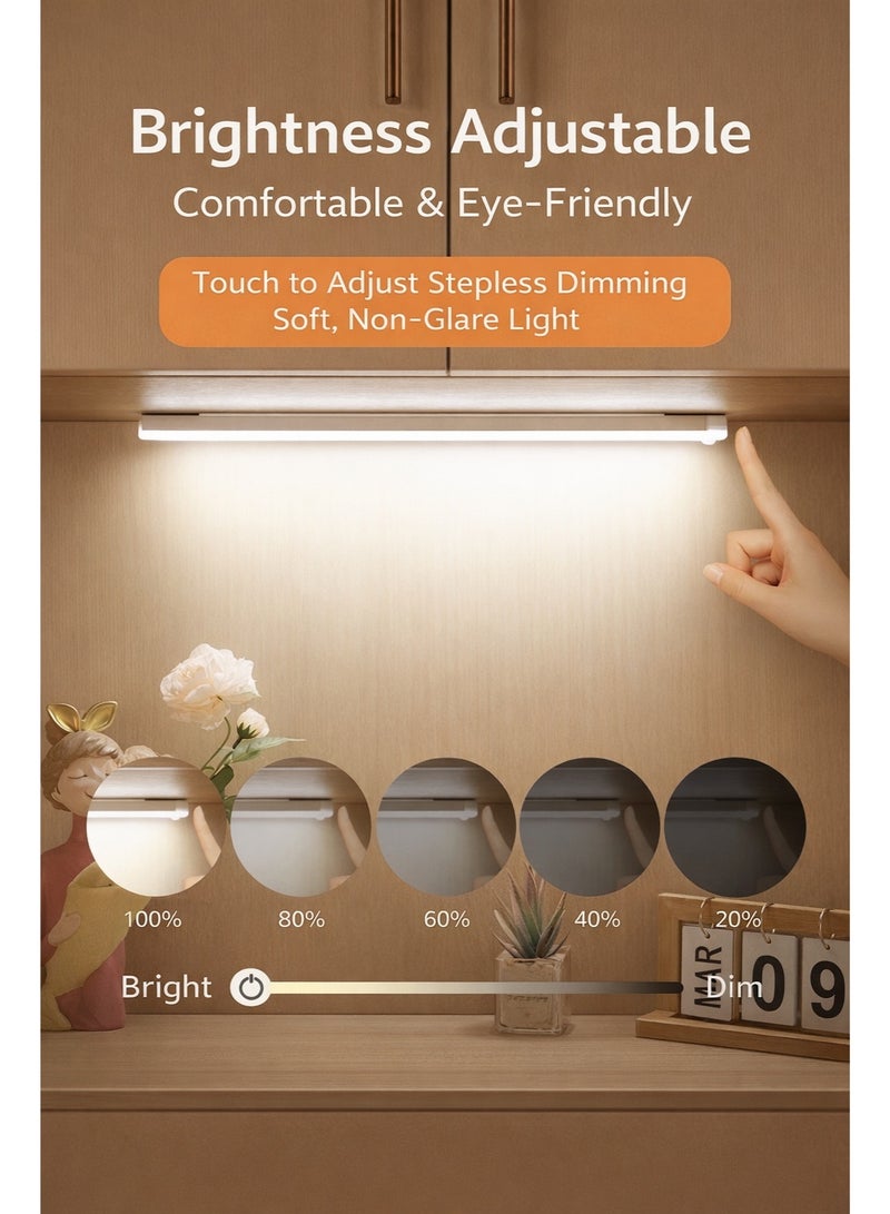 slendorlife Wireless Smart Motion Sensor Light 30cm 3W | Rechargeable LED Wall Light with USB Charging | Always-On & Auto Sensor Mode | Cool White 6000K for Bedroom, Closet, Corridor & Cabinet - Image 2